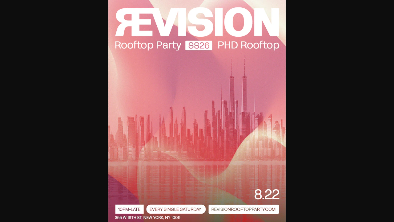 revision rooftop party