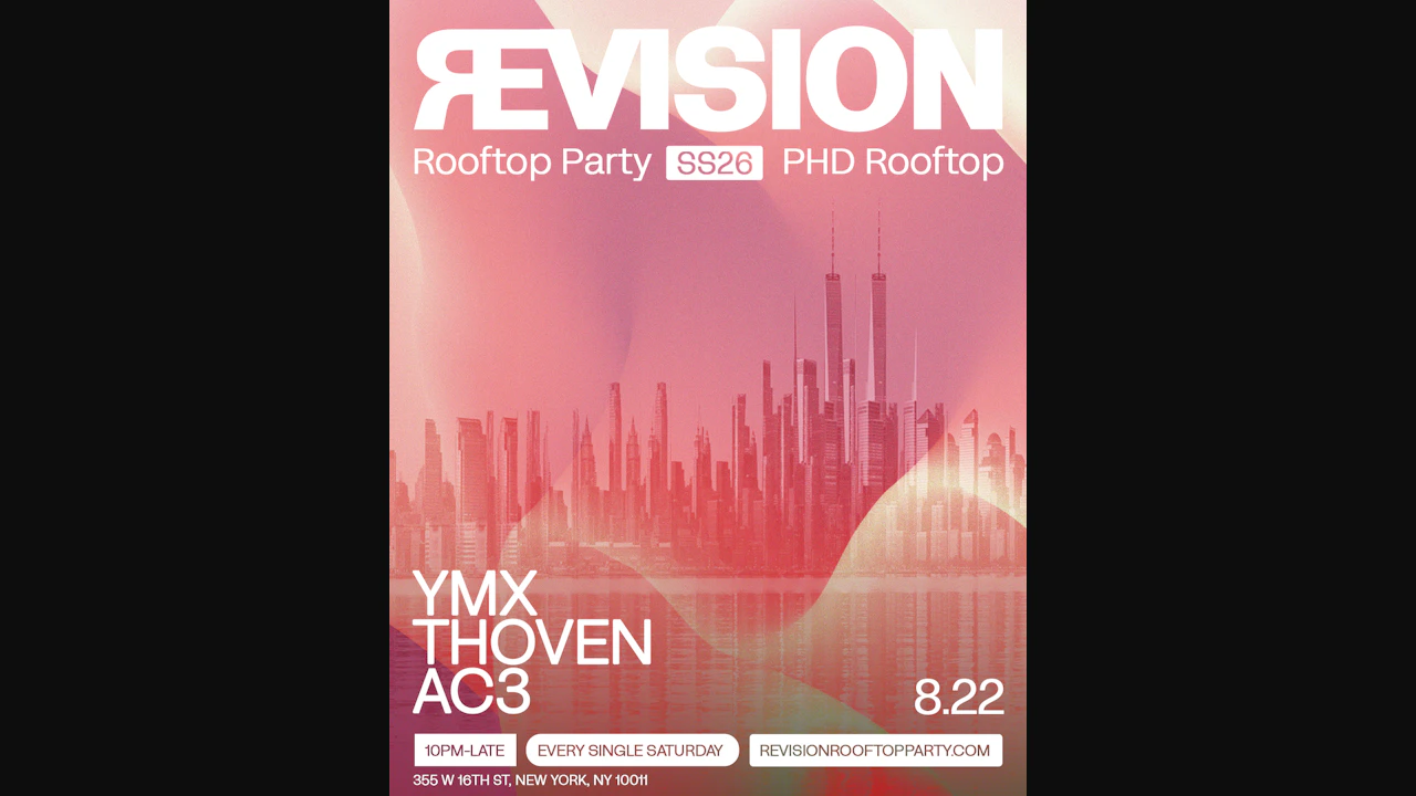 revision rooftop party