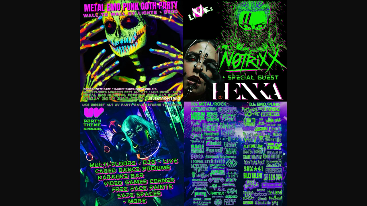 VoODOO ★ LoNDON Metal Emo Punk UV Rave Party 2026
