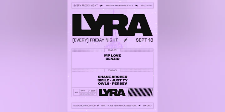 Lyra Rooftop Party 09.18.26