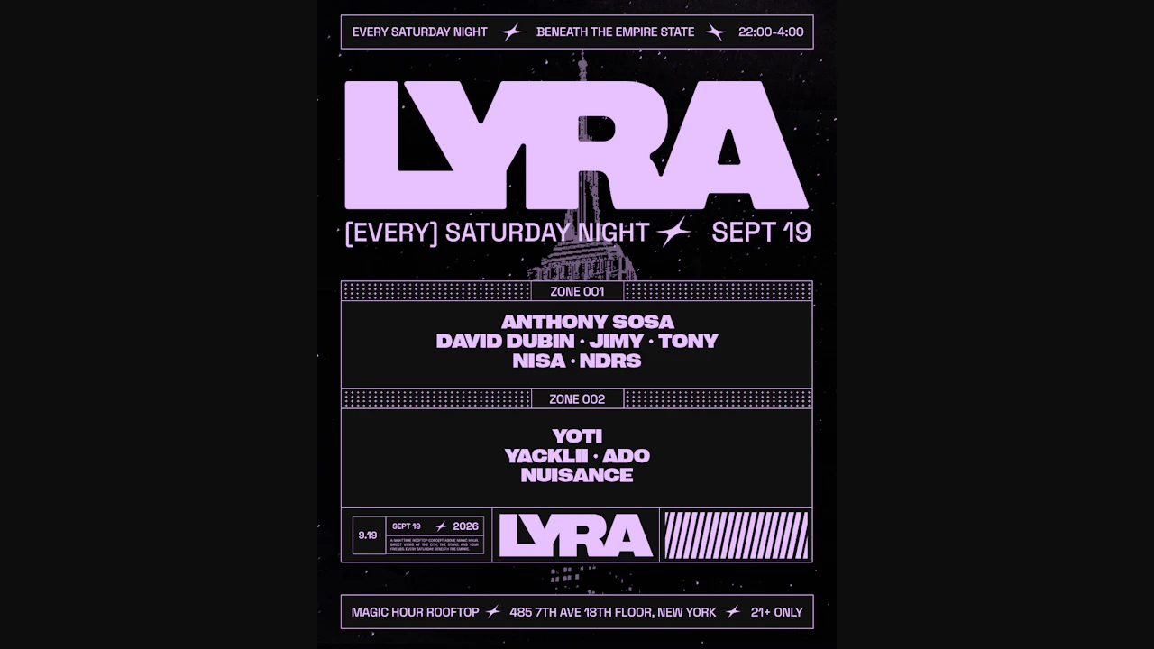 Lyra Rooftop Party 09.19.26