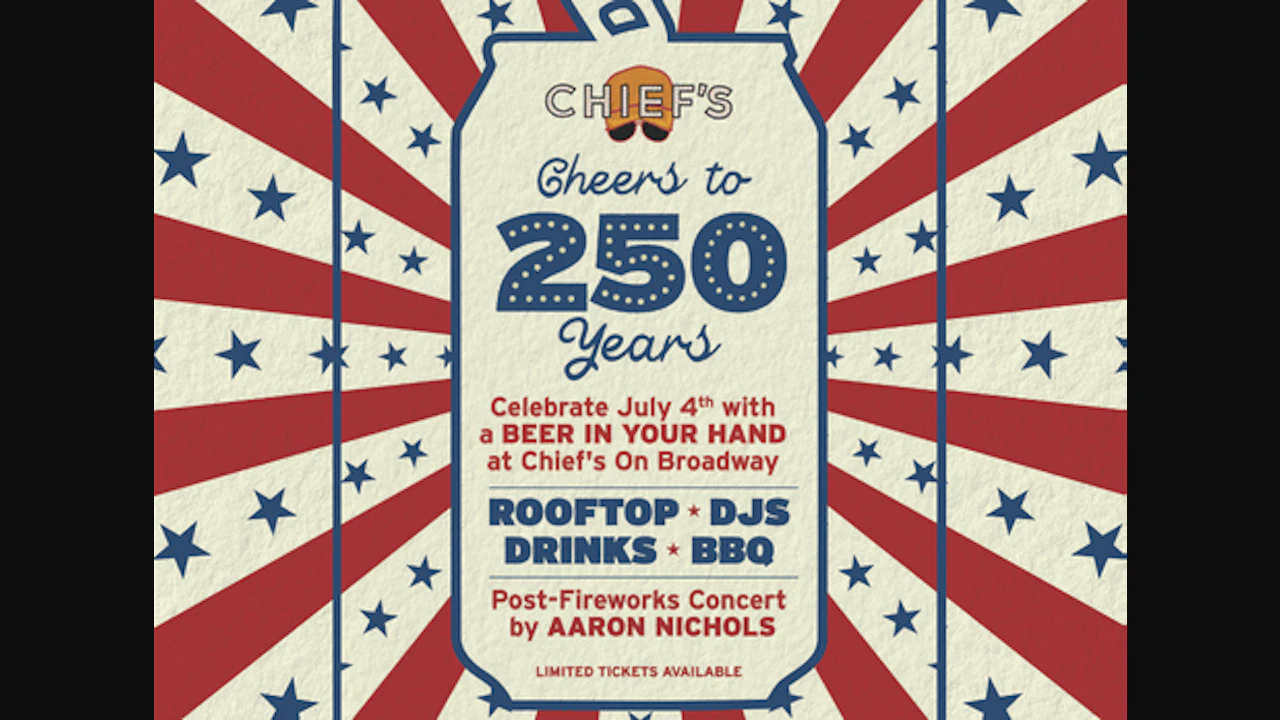 Cheers to 250 Years! July 4th at Chief's on Broadway