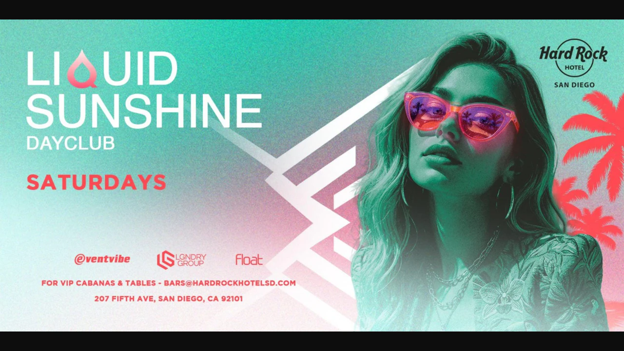 Hard Rock Rooftop Dayclub • Liquid Sunshine • Sat May 23rd