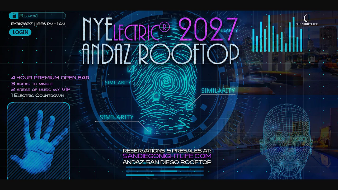 Andaz San Diego New Year's Eve Party - NYElectric 2027 Rooftop
