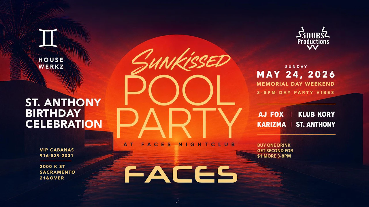 SUNKISSED Pool Party at Faces Sunday MDW