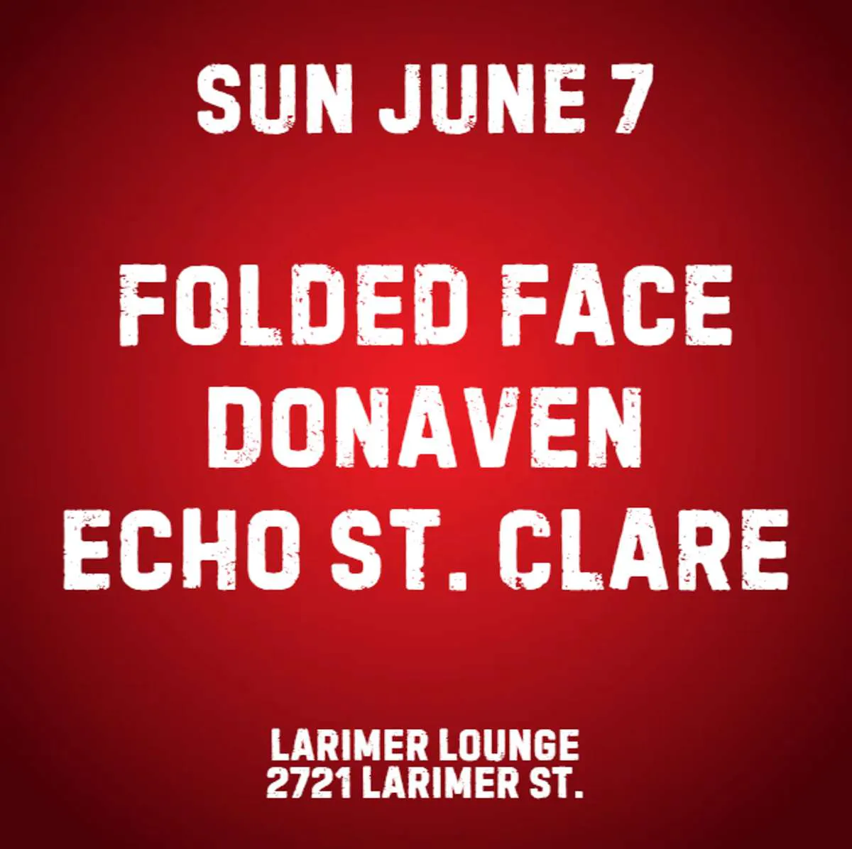 Folded Face w/ Donaven, Echo St. Clare