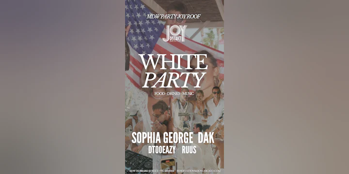 MDW White Party - Joy District Rooftop