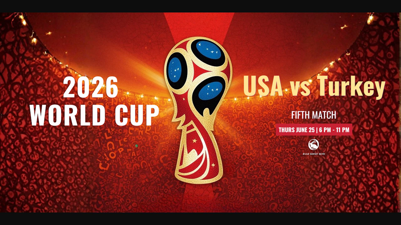 World Cup 2026 Viewing Party: USA vs. Turkey @ Hotel Ziggy