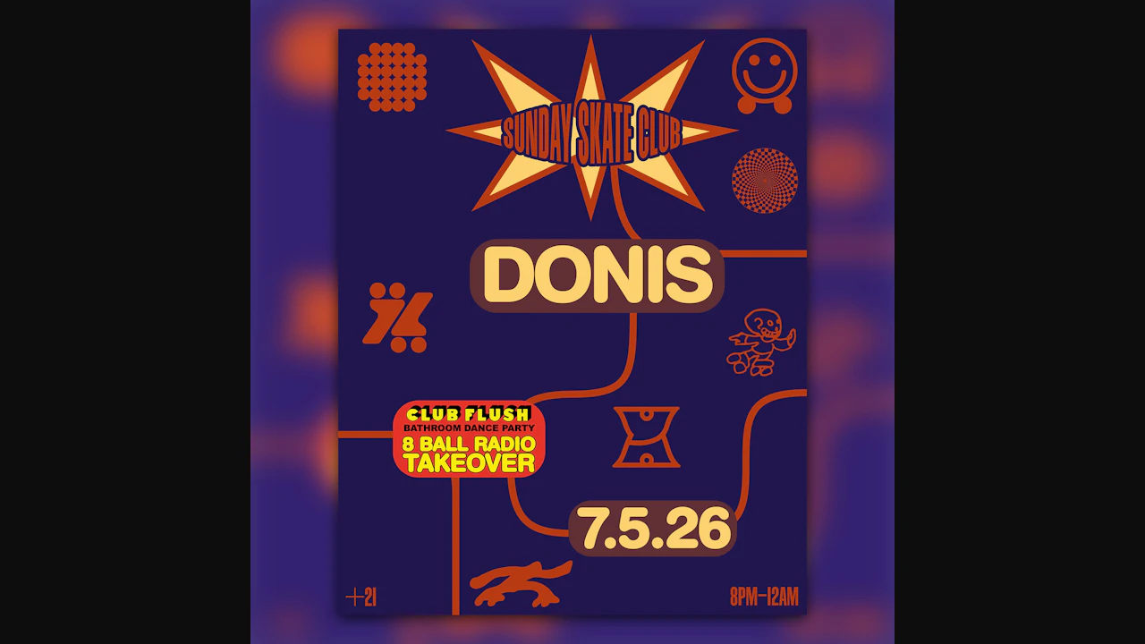 Sunday Skate Club ft. Donis & 8 Ball Radio Takeover in Club Flush (skate)