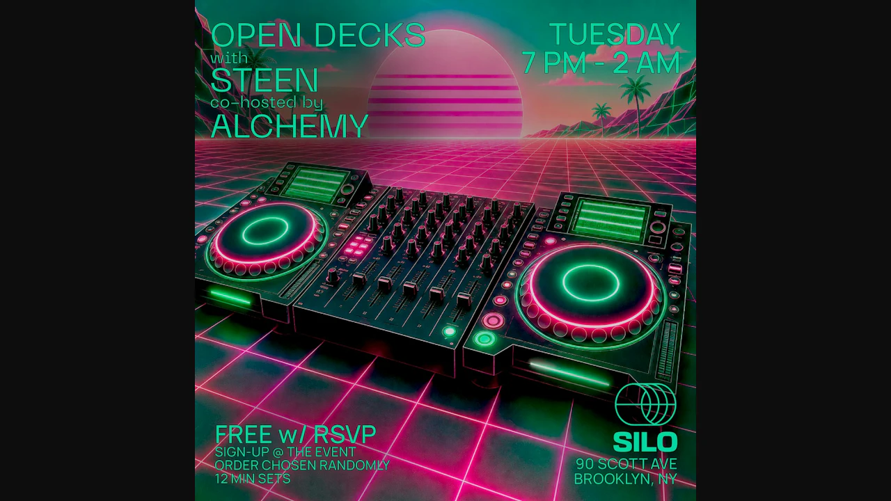 Open Decks w/ Steen & Alchemy
