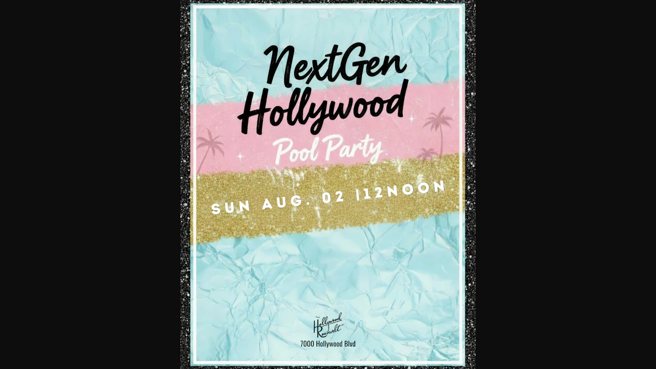 Tropicana Pool at The Hollywood Roosevelt (top young talent/media)