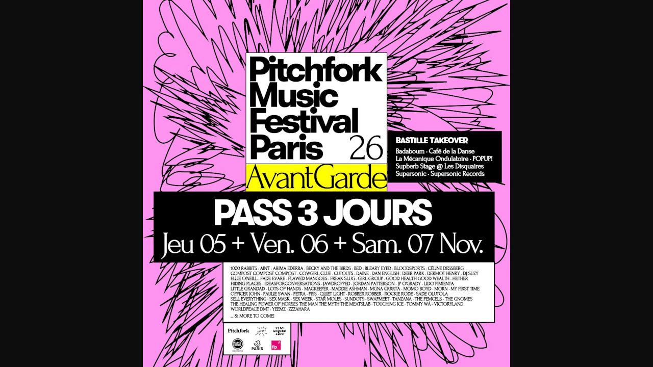 PASS 3 JOURS - Pitchfork Avant-Garde 2026