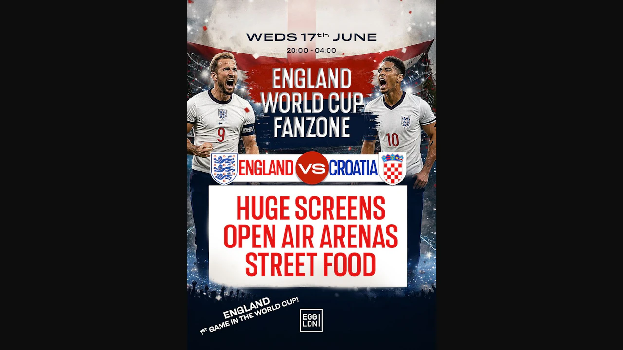 Egg Pres: England V Croatia Fanzone / Free showing