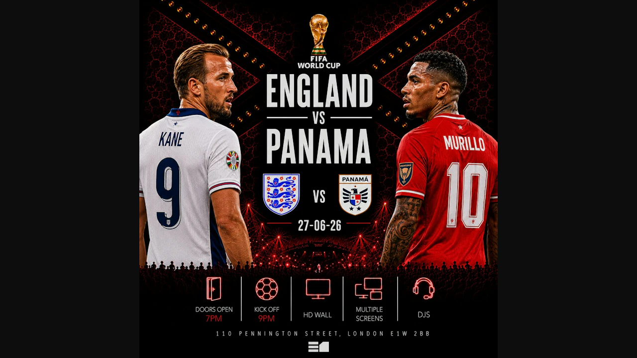 England and Panama - Game on. Party after
