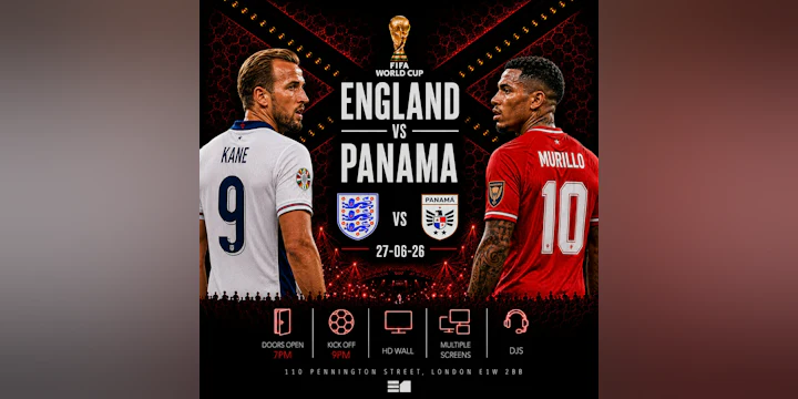 England and Panama - Game on. Party after