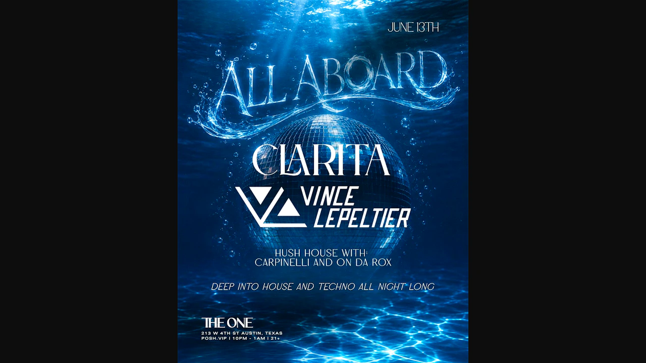 All Aboard w/ Clarita, Vince Lepeltier and more! @The One 06/13