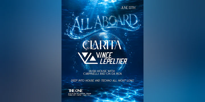 All Aboard w/ Clarita, Vince Lepeltier and more! @The One 06/13