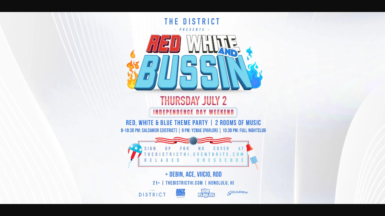 Red White & Bussin - Thursday Party