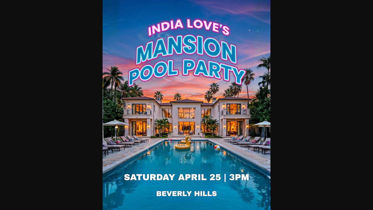 Start of Summer Beverly Hills Mansion Pool Party hosted by India Love