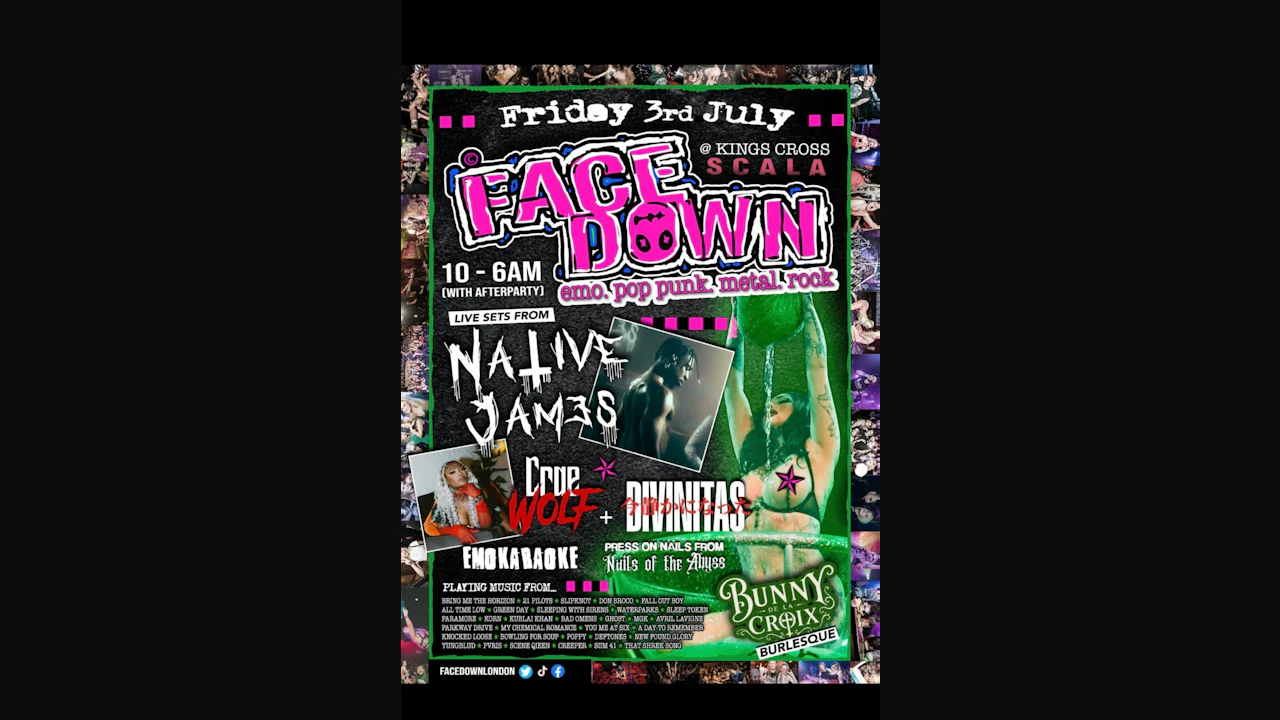 Face Down - Pop Punk, Metal, Emo Night London