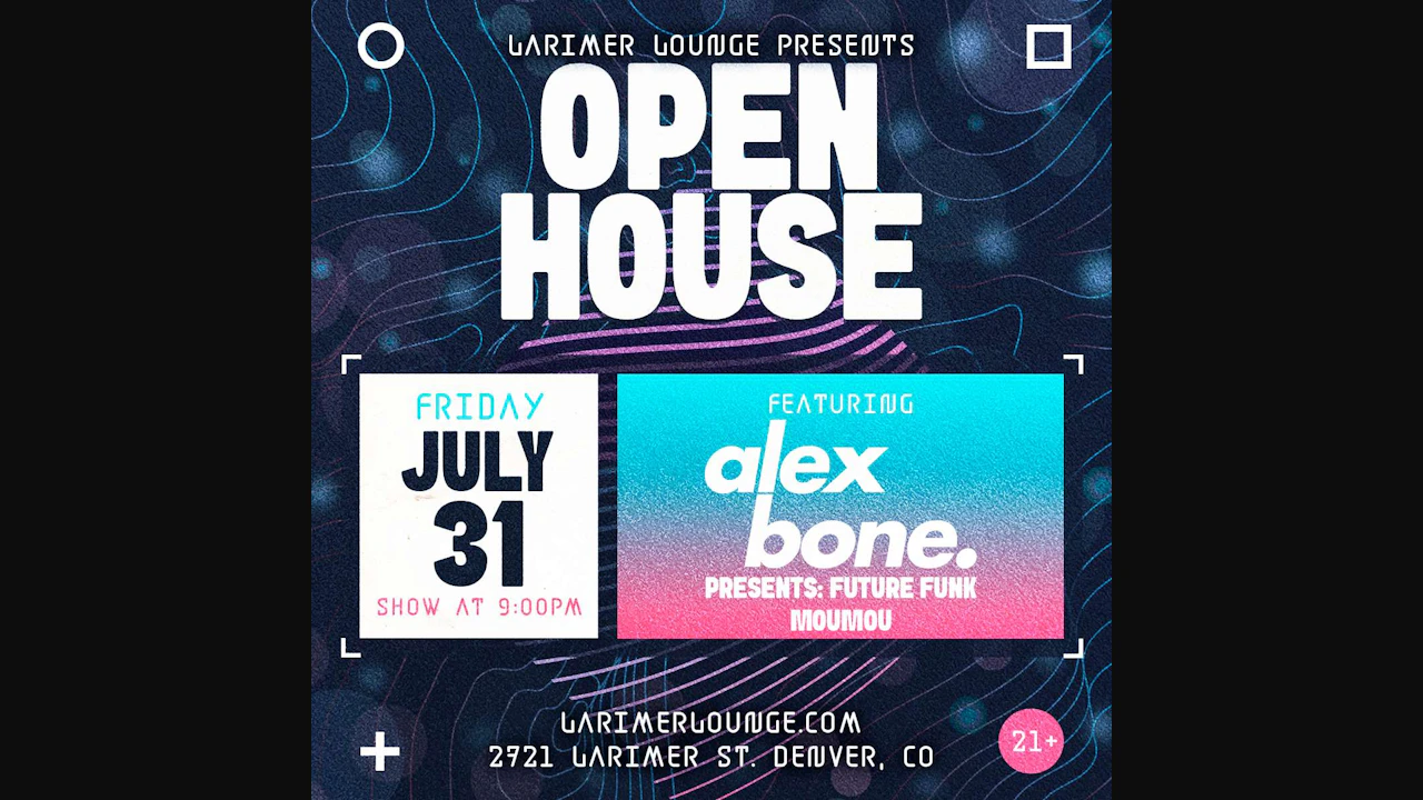 Open House Feat. Alex Bone presents Future Funk w/ moumou