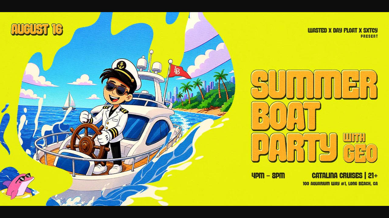 Long Beach: Summer Boat Party w/ GEO
