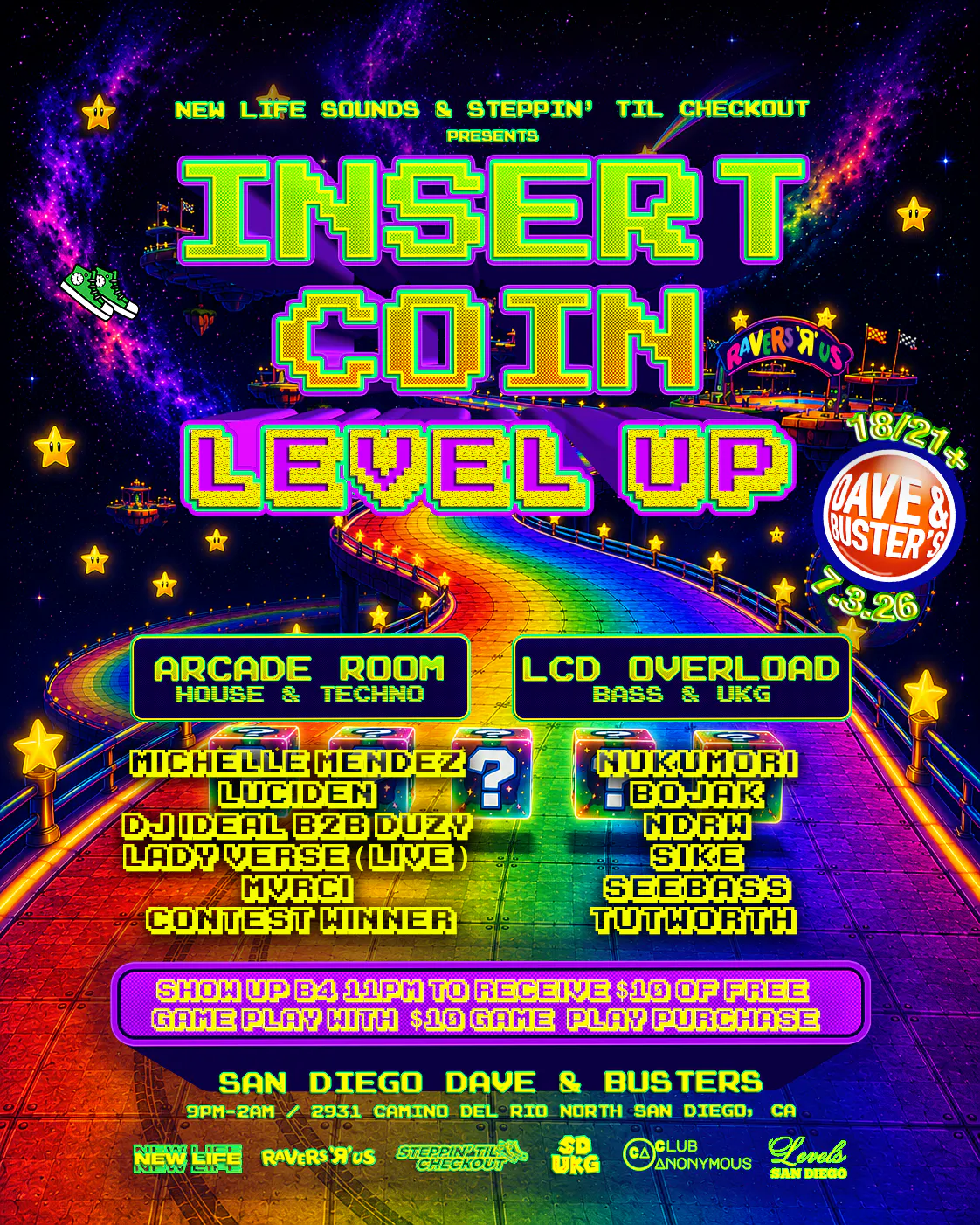 Insert Coin: Level Up (Arcade Rave)
