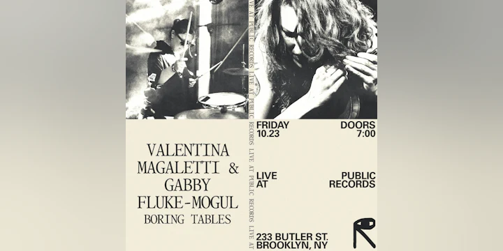 Valentina Magaletti & Gabby Fluke-Mogul, boring tables