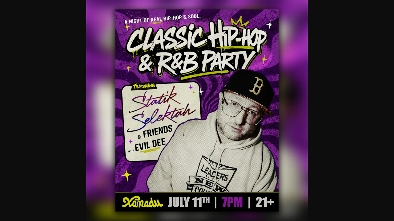 CLASSIC HIP-HOP & R&B Party ft. Statik Selektah & friends (skate all night)