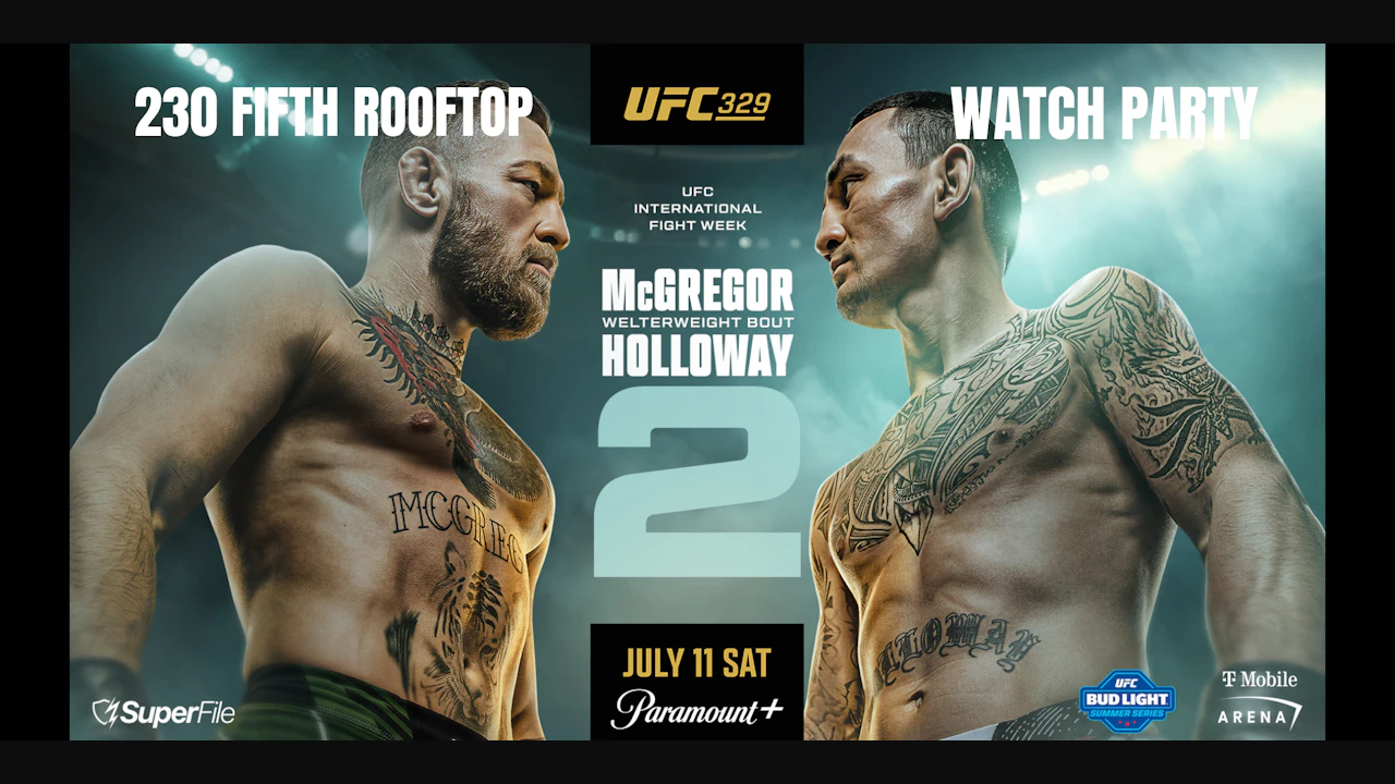 UFC 329: McGregor vs. Holloway 2 WATCH PARTY