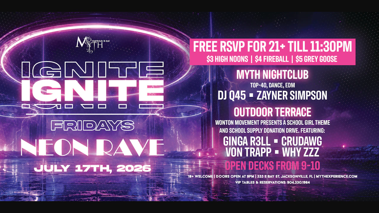 Myth Nightclub Presents: Ignite Fridays - Neon Rave