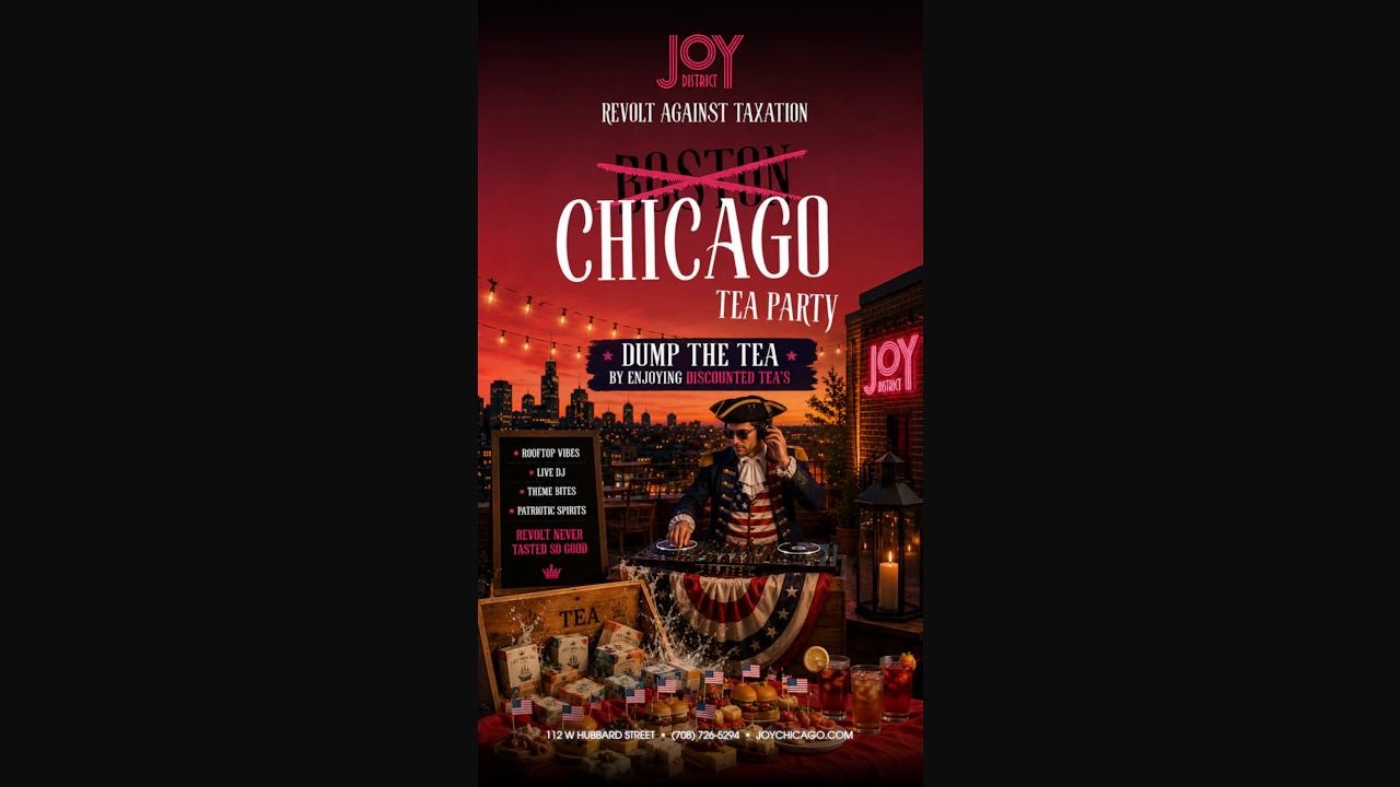 Chicago Twea Party: Dump the Tea at Joy Rooftop