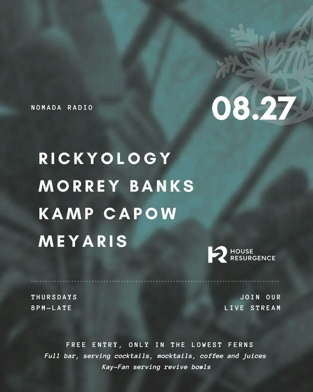NOMADA Radio Thursday - 'House Resurgence Night' 8.27 (free entry)