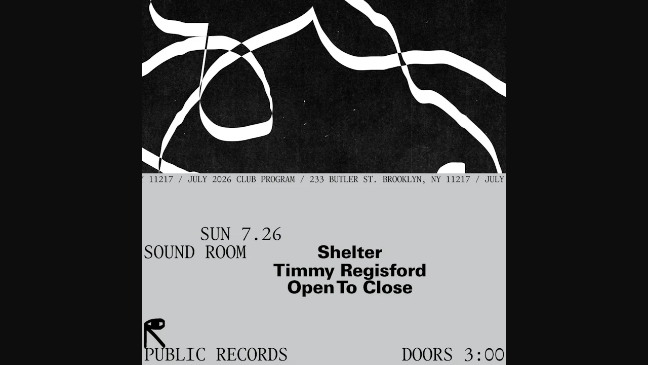 Shelter: Timmy Regisford Open To Close
