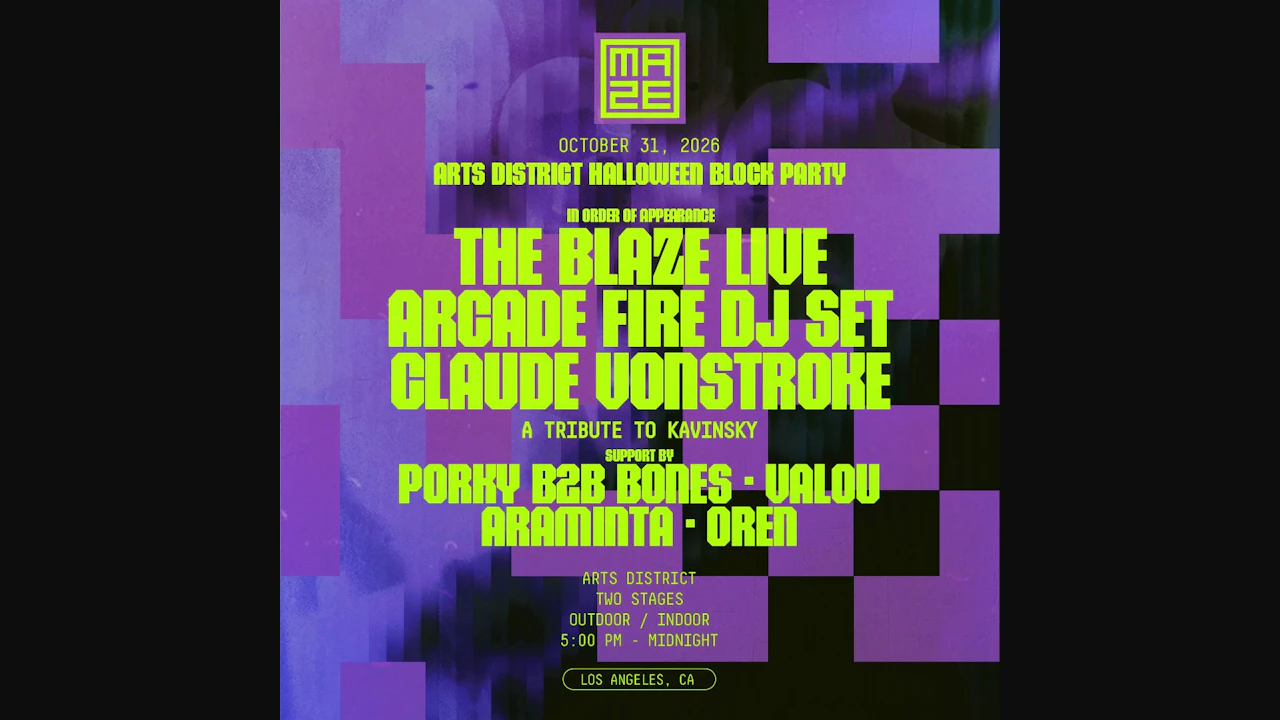 THE MAZE Halloween: Arts District Block Party