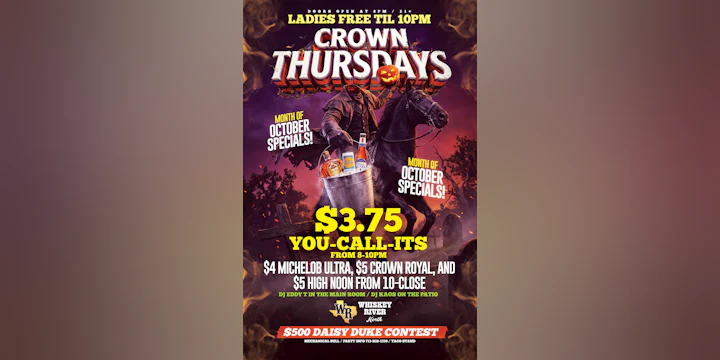 Thursday - Crown Thursday - Month of October Specials