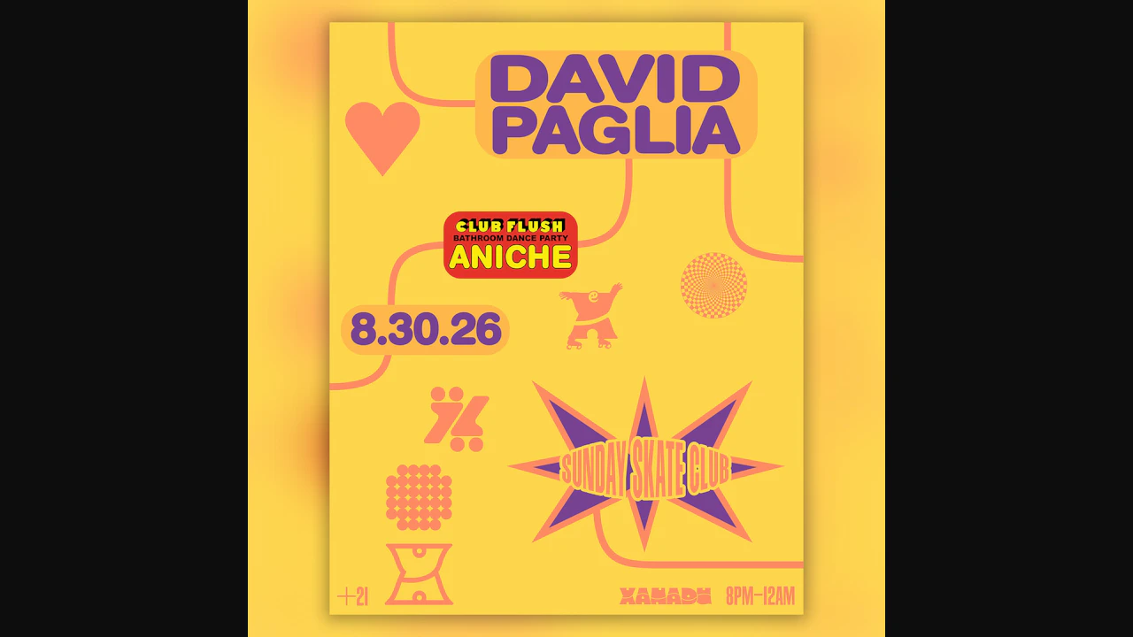 Sunday Skate Club ft. David Paglia, Club Flush: ANICHE (skate all night)