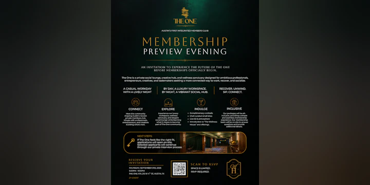 Membership Preview Evening at The One