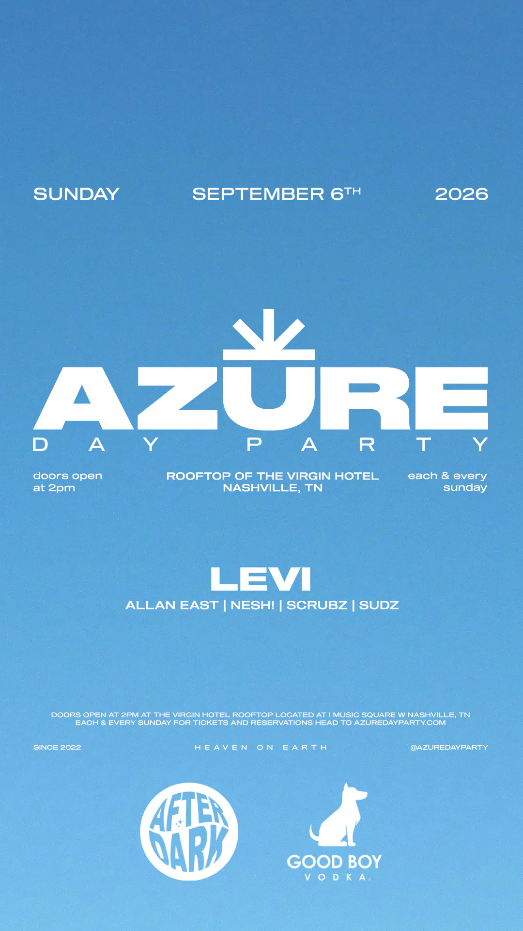 Azure Day Party Nashville September 6th   Levi