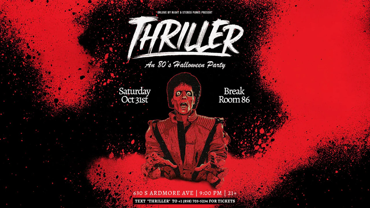 Thriller: 80's Halloween Party
