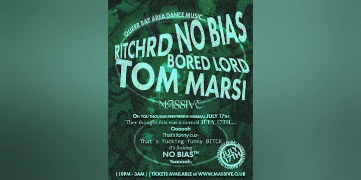 Massive Friday | No Bias (Tom Marsi | RITCHRD | BORED LORD)