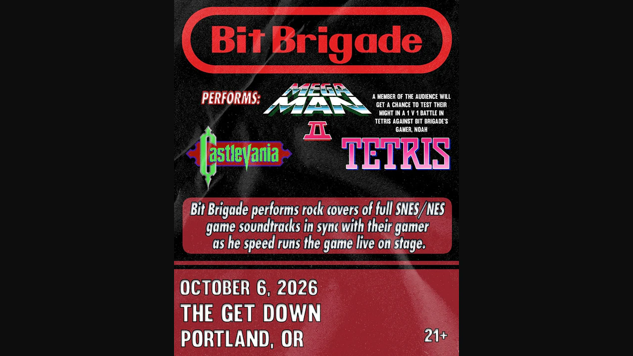 Bit Brigade Performs "Mega Man II" + "Castlevania" + "Tetris" LIVE