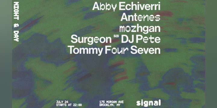 Night & Day: Surgeon b2b DJ Pete, Tommy Four Seven