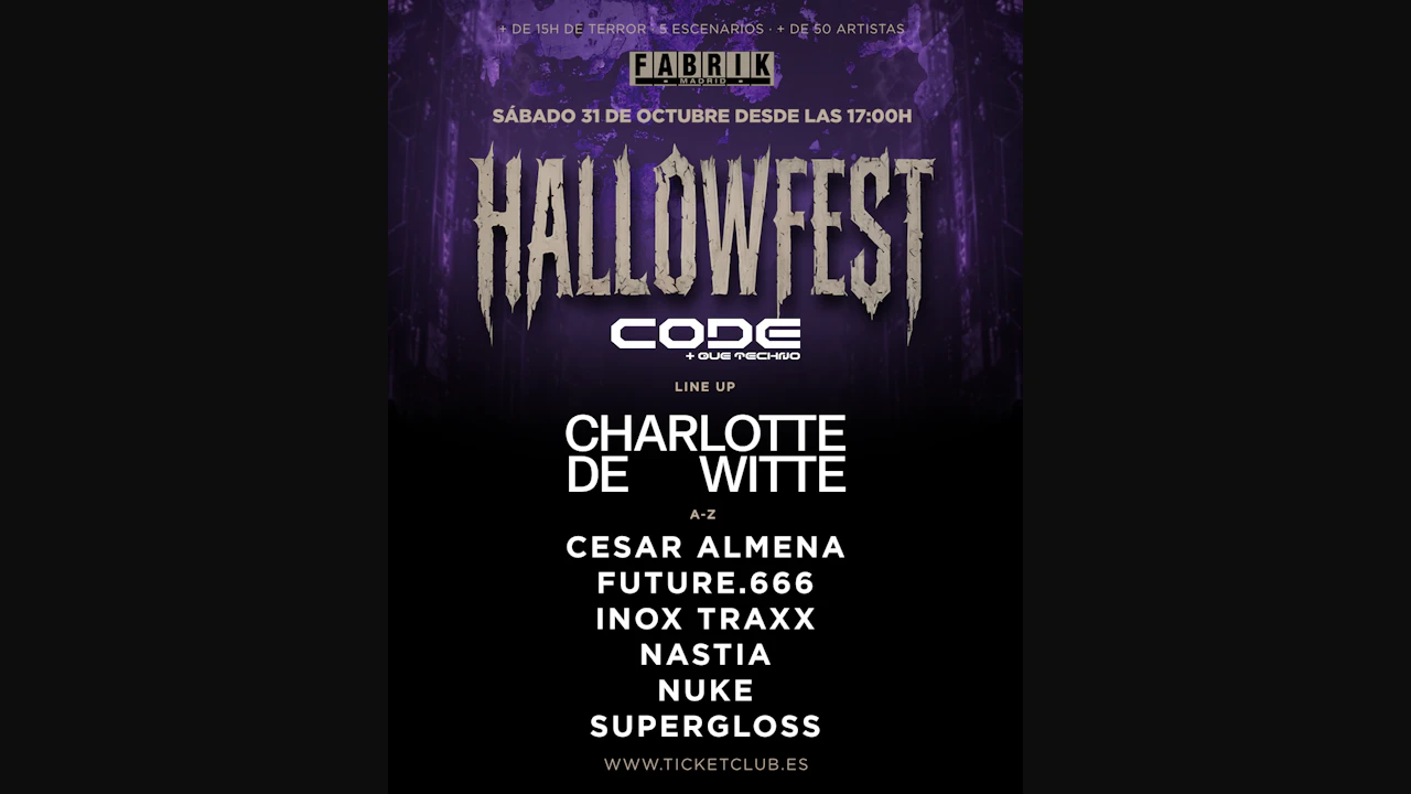 Hallowfest at Fabrik with Charlotte de Witte