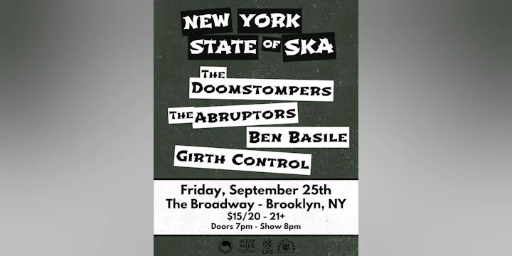 THE DOOMSTOMPERS w/ The Abruptors, Ben Basile + Girth Control