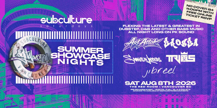Summer showcase nights at SUBculture Saturdays