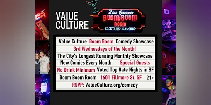 Boom Boom' s Comedy Showcase (No Cover Charge!)