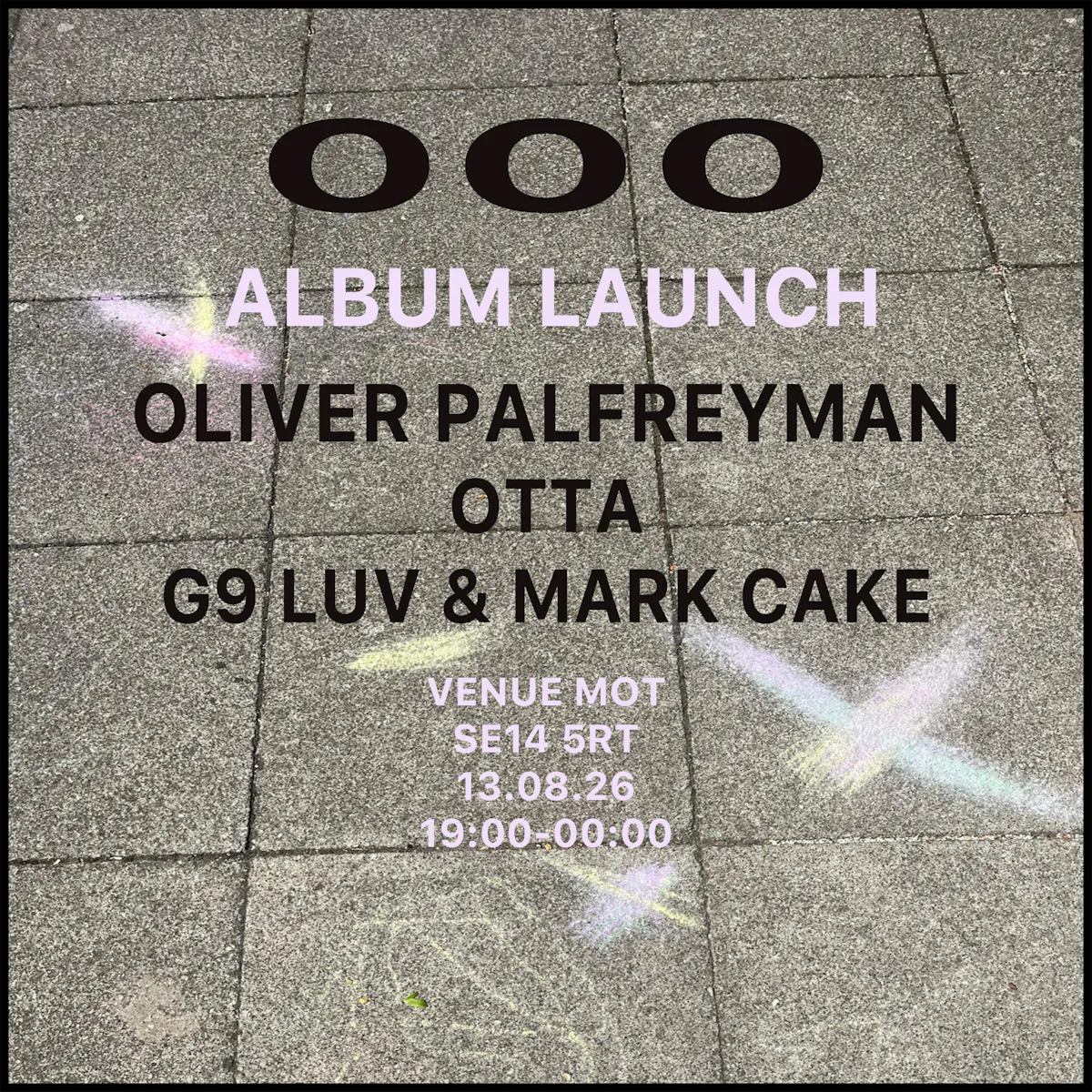 Oliver Palfreyman - OOO Album Launch