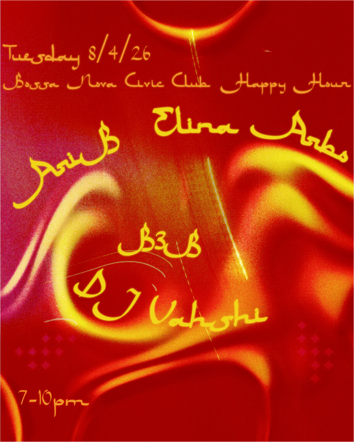 Happy Hour with DJ ariB, DJ Vahshi, & Elina Arbo