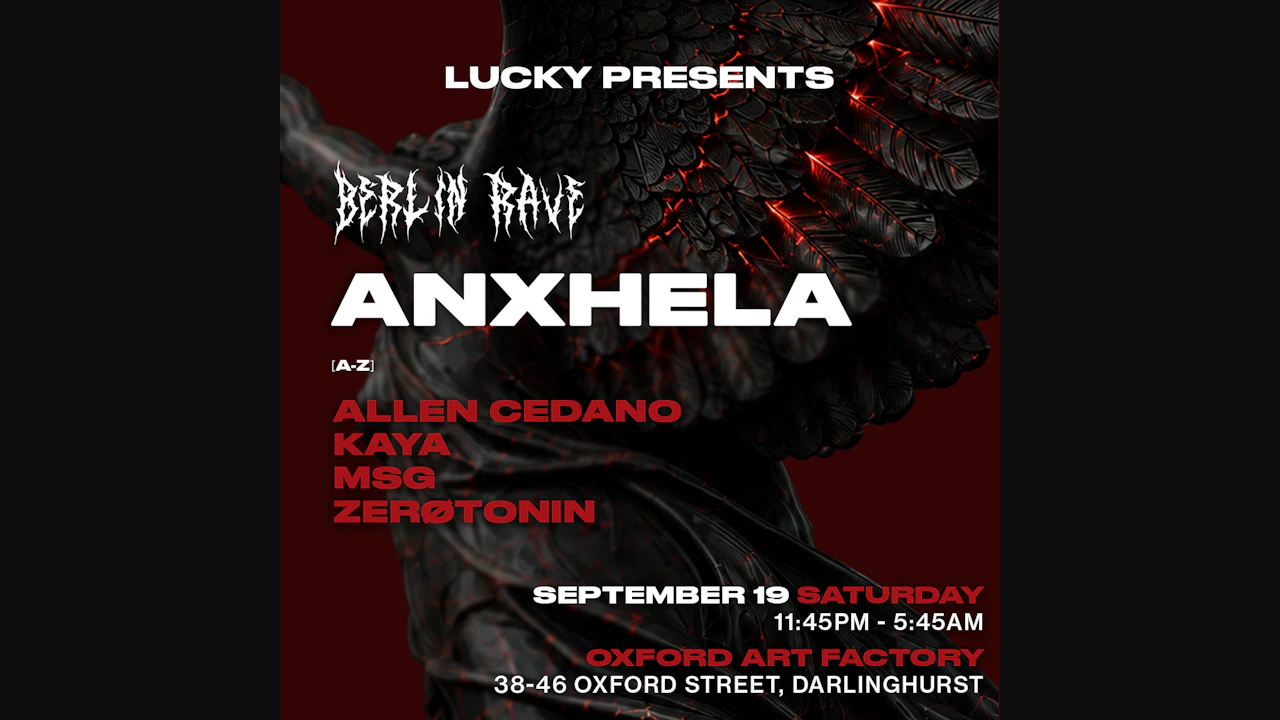 Berlin Rave (Sydney) ft ANXHELA (Italy)